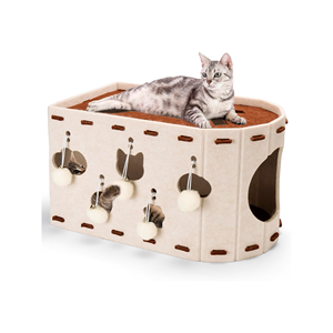 Luxury Modern Design Pet <b>Cave</b>, Noise Reducing Acoustic Felt Cat <b>Bed</b> Customizable for Living Room & Bedroom - Product Image 1