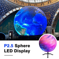 Pantalla Publicitaria Creativa, Video Wall LED Redondo de 360 Grados °   Pantalla LED Esférica Personalizada para Instalación Visual en Atrios Emblemáticos
