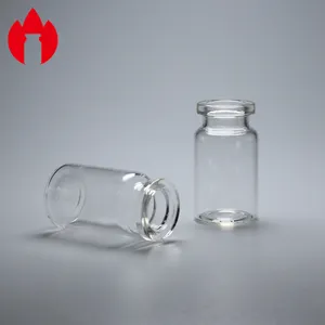 Frascos injetáveis pequenos de 7ml, garrafas de vidro transparentes da amostra para os medicamentos