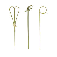 Piques à fruits et fleurs jetables en bambou, 100 pièces, style moderne et minimaliste, pour décorations de Noël, de Pâques et de fêtes, pour l'exportation