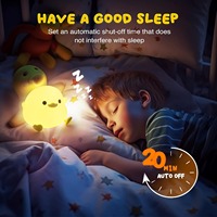 Veilleuse LED canard haricot mignon, veilleuse de chambre d'enfant en silicone DoDo Duck Squishy Dimmable Rechargeable Lampe de chevet de table