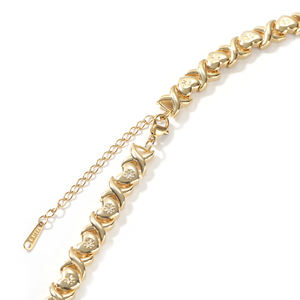 Acero inoxidable doble capa 3D nombre personalizado corazón letra XO cadena collar - Product Image 4