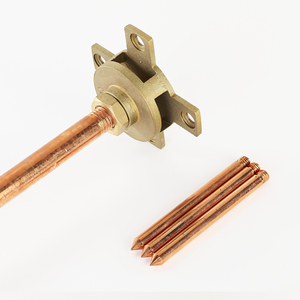 Trung Quốc Nhà sản xuất tinh khiết Đồng sét dây dẫn sét không khí thiết bị đầu cuối Rod với brass cơ sở - Product Image 6
