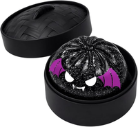 Set Mainan Squishy Transparan Halloween dengan Kotak Penghangat, Bentuk Hantu, Kelelawar, Monster, Pereda Stres, Hadiah Pesta Anak