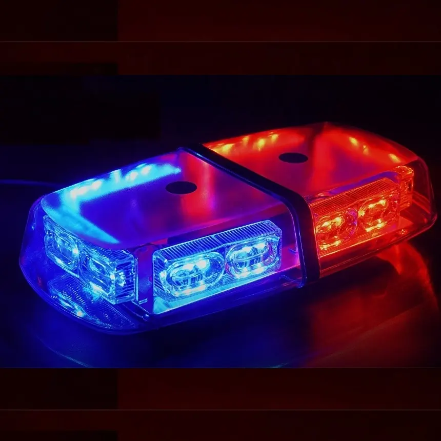 others car light accessories Emergency Flashing light 12" 36W Blue Red Roof Top Mini Warning Strobe Ambulance lights
