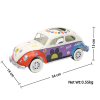 Boîte à mouchoirs en fer Art Déco Volkswagen Beetle faite à la main, modèle de voiture moderne et créatif, porte-serviettes pour la décoration de bureau