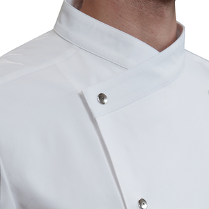 Camisetas de <span class=keywords><strong>Chef</strong></span> Unisex de Alta Gama, <span class=keywords><strong>100</strong></span>% Poliéster Tejido, Manga Larga, con Cierre de Broches, Logotipo Personalizado, para Restaurantes y Cocinas - Product Image 5