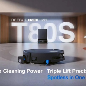 สำหรับ ECOVACS สำหรับหุ่นยนต์ดูดฝุ่น T80S LDS แรงดูด 24800Pa ระบบถูและกวาดอัจฉริยะ แบบเปียกและแห้ง พร้อมแผ่นกรอง HEPA อัตโนมัติ - Product Image 2