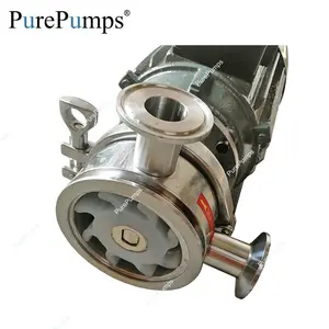 detachable flexible rubber impeller roller stainless steel food sanitary grade industry liquids mayonnaise transfer pump