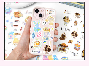 PaperMore autocollants <span class=keywords><strong>Codes</strong></span> romantiques petits <span class=keywords><strong>mots</strong></span> de dessert frais plaine beau compte coque de téléphone autocollants décoratifs - Product Image 6