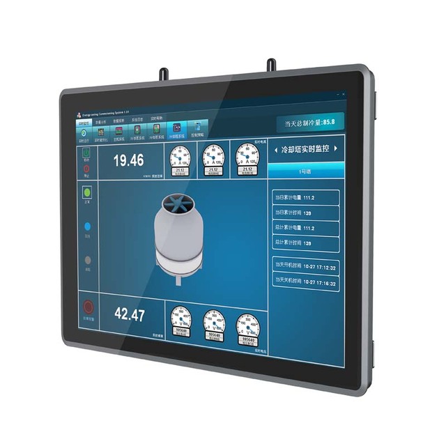 Industrial Panel PC 12.1 Inch with 1024x768 Capacitive Touchscreen Aluminum Embedded Frame Design for Factory Automation