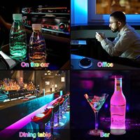 Porte-gobelet étanche avec 7 couleurs changeantes, tapis de charge USB, logo personnalisé, sous-verres lumineux pour voiture, porte-gobelets LED pour voiture