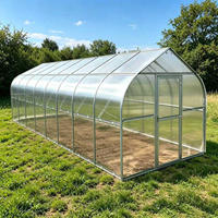 Serre en polycarbonate pour jardin, petite serre de jardin à simple travée en polycarbonate, mini-serre de jardin