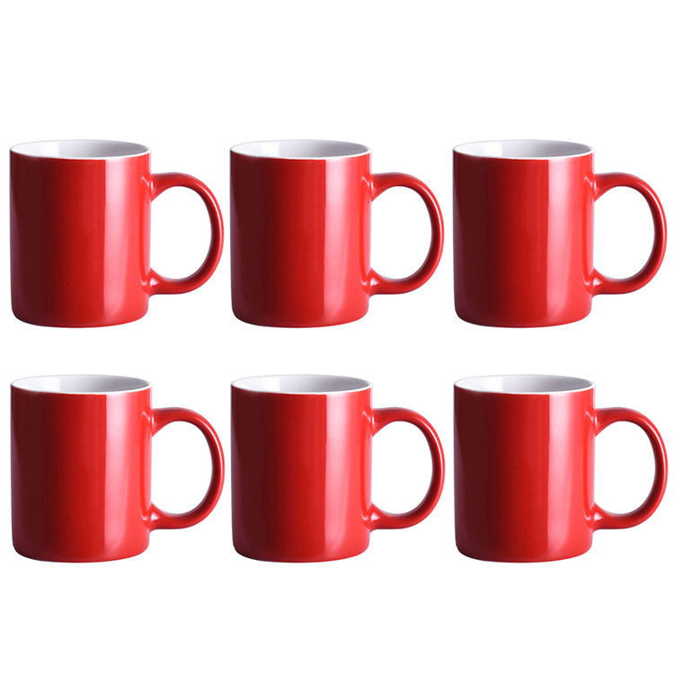 Ensemble de 6 tasses rouges