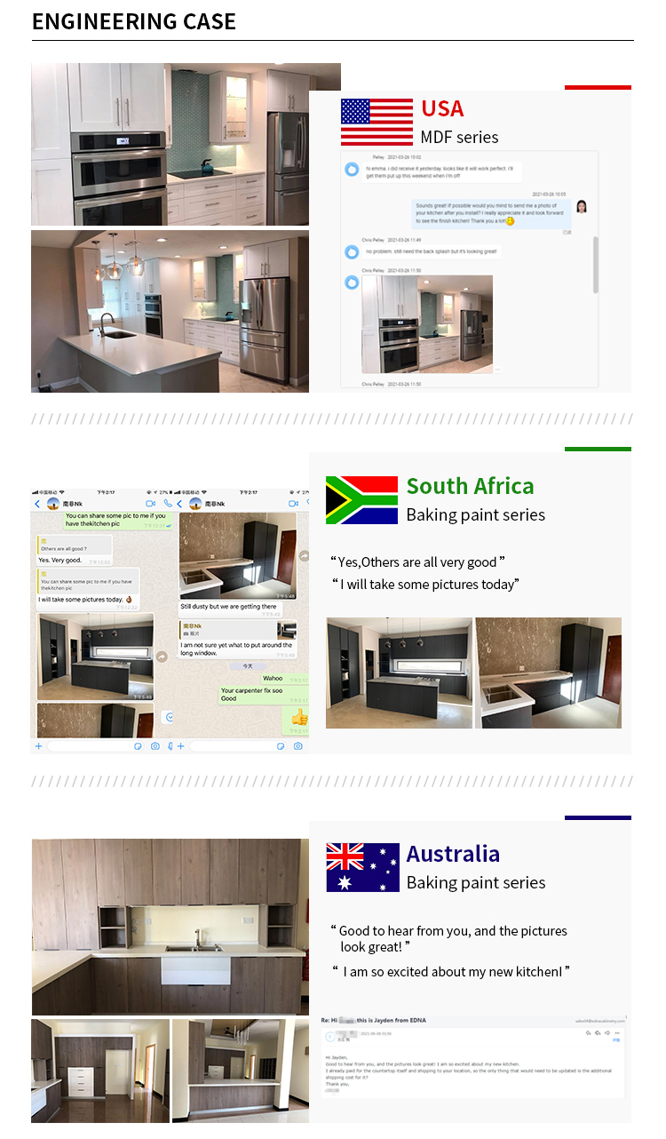 EDNA Standard Modern Style Slide Out Stainless Steel Kitchen Cabinets Canister Manufacturing