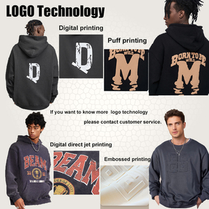 Custom Logo Men Pullover Fleece Blank <strong>Plain</strong> Cotton Thick Oversized Heavyweight Designer <strong>Hoodies</strong> &amp; Sweatshirts Manufacturer - Product Image 5