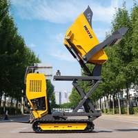 Mini-dumper sur chenilles tout-terrain 500 kg pour ferme familiale, véhicule de transport sur chenilles, vente chaude directe usine Chine