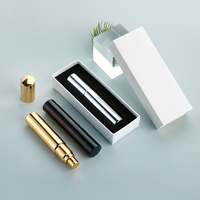 SUMEEAR Atomizadores de Perfume de Vidrio Electrochapado en Oro, Plata y Negro de 10 ml, Boquilla de Aluminio, Pulverización Fina, Antiderrames, Recargables, con Cajas