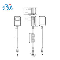 Adaptateur d'alimentation cc 12V 500ma 0,5 a 12V 0,5 a 5V 6V 9V 24V DC avec certificat CE GS