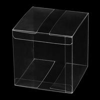Petites boîtes transparentes en plastique PET, emballage pliable, emballage Transparent, boîte carrée en PVC 3x3