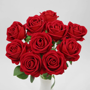 Flores de Terciopelo para Decoración de Bodas, Pared de Flores Artificiales, Decoración de Bodas, Rosas Artificiales al por Mayor, Rosa de San Valentín - Product Image 1