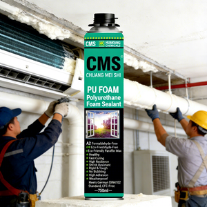 CHUANG <span class=keywords><strong>MEI</strong></span> <span class=keywords><strong>SHI</strong></span> A33 500ml Espuma de Poliuretano de Alta Resistencia al Calor y Aislamiento Acústico para Construcción, Monocomponente - Product Image 2