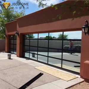 Puerta de <span class=keywords><strong>Garaje</strong></span> Seccional Automática de 16x7, de Vidrio y Aluminio, con Motor, Abatible, para Entrada Residencial Exterior - Product Image 4