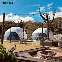 Tentes de glamping dôme de luxe modernes pour camping en plein air, idéales pour les fêtes pyjama quatre saisons, avec cheminée, 10m, 15m, 20m