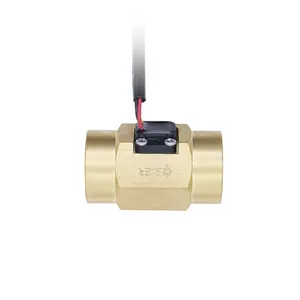 BSP 3/4" Copper Brass Flow Sensor Water Flowmeter DC3-24V Magnetic Hall Water Flow Sensor For Water Treatment