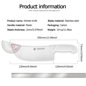 Cuchillo para cortar de acero inoxidable con mango de PP, material engrosado, para uso doméstico en la cocina. Suministro directo de fábrica. OEM - Product Image 6
