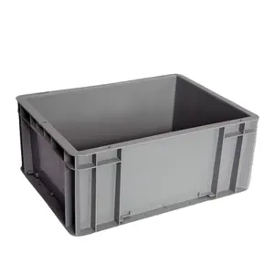 600*400*230mm EU plastic turnover basket solid stackable plastic turnover box