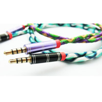 Usine voiture 1m 3ft ps4 câble pionnier Audio Aux à 3 broches 3.5mm Aux câble Audio auxiliaire avec Microphone boîte de vente au détail
