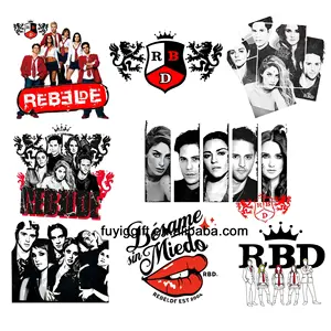 Conceptions personnalisées prêtes à presser Soy RBD Rebelde Tour 2023 autocollants transferts de chaleur dtf autocollant en vinyle pour t-shirt