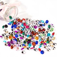3mm à 10mm Luxury Round Pointback Plastic Rhinestones Hot Diy Clothes Dress Costume Decocrative clear Acrylic Crystal Diamond