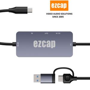 ezcap377M GameLink DP 4K Video Game Capture Box Metal with PD Charge Outputs <strong>HDMI</strong> and USB for PAD smartphone gaming - Product Image 2
