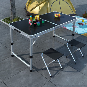 Portable Folding Table Aluminum Rectangular Outdoor Camping Picnic Use - Product Image 4
