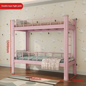 Soins de l'après-midi lits superposés à cadre en fer élevé-bas pour garçons filles maternelle lits de sieste école primaire dortoir usine directe - Product Image 6