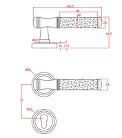 Poignée de porte fendue en alliage de zinc brossé or de qualité supérieure, avec décoration artistique en pierre, pour ensemble de serrures de porte en bois – Vente directe usine