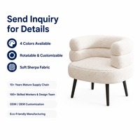 Fauteuil de Salon Pivotant Moderne en Sherpa pour Salon de Manucure et Coiffeuse – Vente Directe en Gros