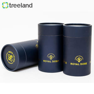 Bocaux à miel personnalisés avec Tube en papier Kraft, boîtes cylindre à Tube carton avec impression à chaud, pièces - Product Image 6