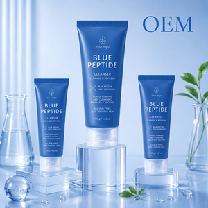 Limpiador Facial con Péptidos Azules, Espuma Suave, Limpieza Profunda, Cuidado Calmante para Piel Sensible, OEM - Product Image 2