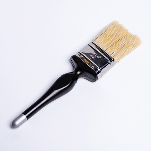 Pinceau en poils de porc 22 mm, manche noir, pour peinture domestique - Product Image 2