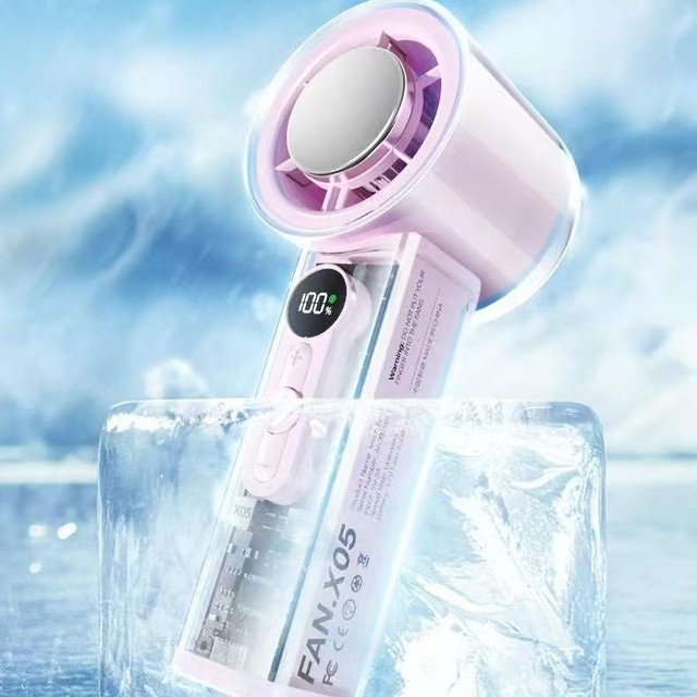 Portable High Speed Digital 100 Gears Cooling Conduction Turbo Mini Fan Electric Battery Operated Rechargeable Handheld Fan
