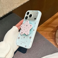 Coque de téléphone mignonne style Ins Starphone avec support PopSocket intégré, antichoc, de qualité supérieure, pour téléphones de petite taille (iPhone 18, 17 Pro Max, 15, 16 Pro)