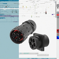 Connecteur haute puissance M28 Fast Card 2/3/4 cœurs 50A pour onduleur de stockage d'énergie, aviation, prise mâle/femelle 5P, cuivre doré