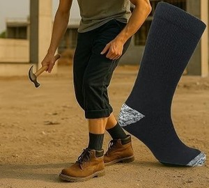 Heavy Duty <b>Work</b> <b>Socks</b> With Comfort Formal Office & Casual Everyday Wear - Product Image 4