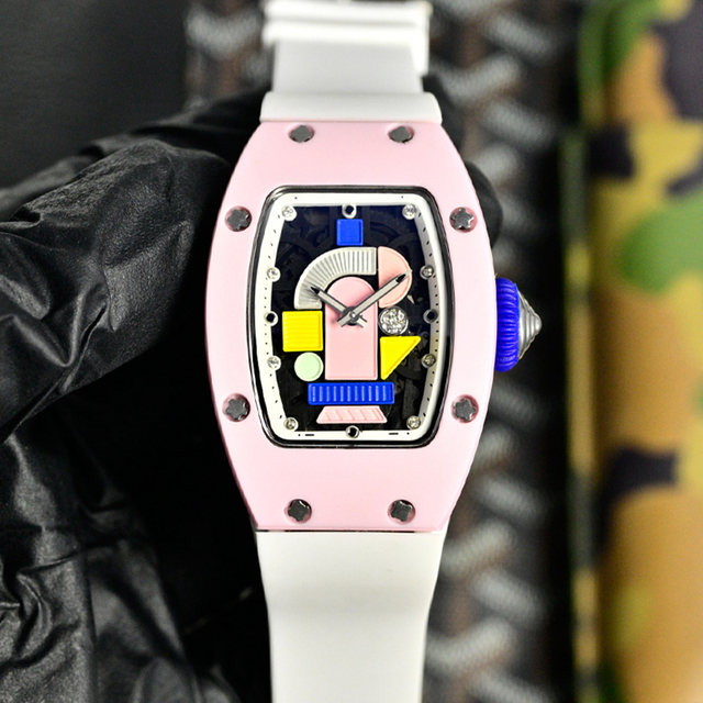 2026 New Fashionable Colorful Ceramic Sapphire Crystal Glass Womens Elegant Casual Versatile Water Resistant Mechanical Watch