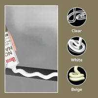 Construction structurelle beige à durcissement rapide cloison sèche carreaux de céramique adhésif fort sans ongles mastic en silicone liquide colle sans ongles