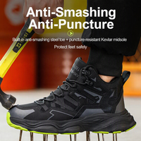 Chaussures de sécurité OEM pour homme avec embout en acier, anti-écrasement, anti-perforation, chaussures de travail antistatiques pour la construction et l'usine 8818