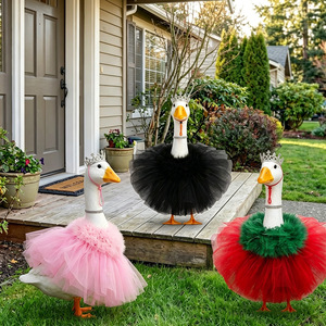 Gansos para porche, gansos alados, decoración para patio y césped, accesorios de decoración para exteriores, decoraciones para Navidad, Halloween y festivales de mascotas - Product Image 2